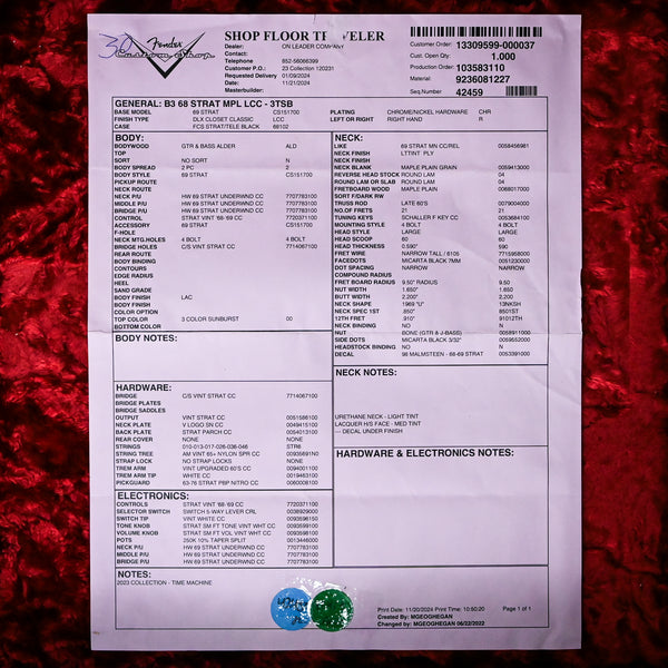 Fender Custom Shop '68 Stratocaster Deluxe Closet Classic- 3 Color Sunburst 2024 (CZ582190)