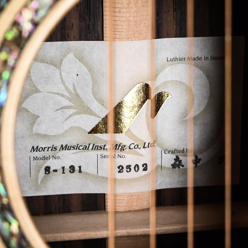 Morris S-131 "Luthier Made Premium" Acoustic Guitar- Natural (2502)