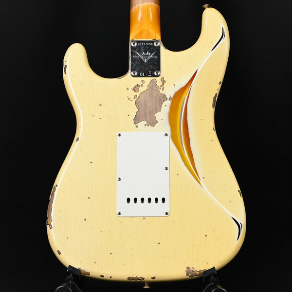 Fender Custom Shop '61 Stratocaster Heavy Relic- Aged Vintage White/ 3 Color Sunburst 2025 (CZ587555)