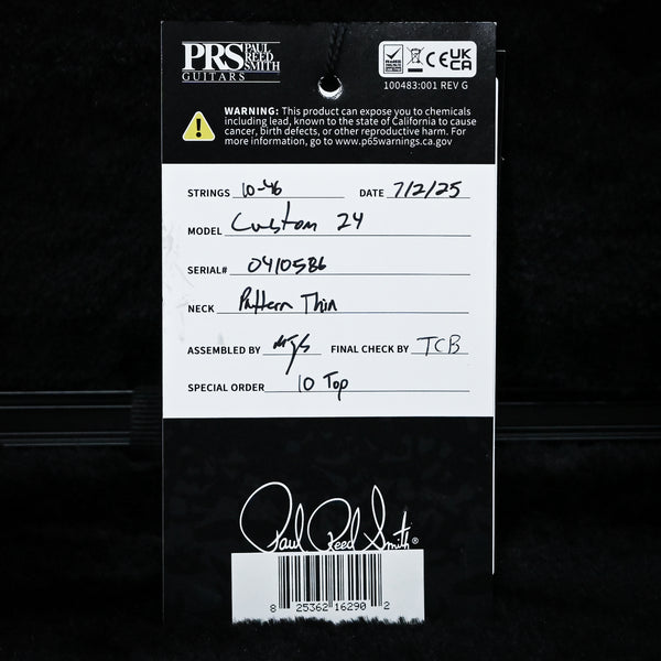 PRS Custom 24 w/ 10-Top & DMO Pickups- Yellow Tiger 2025 (0410586)