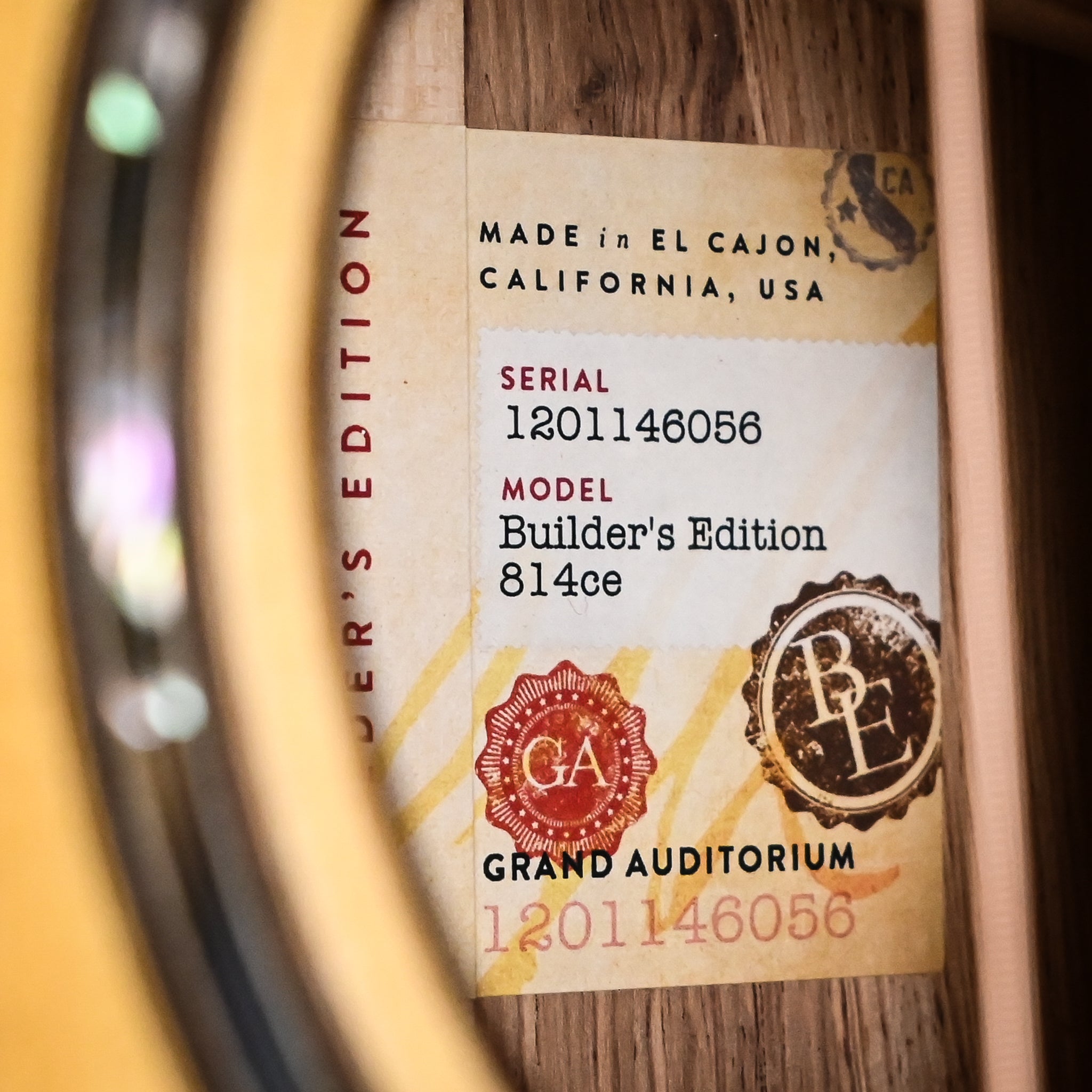 Taylor Next Generation Builder's Edition 814ce w/ Adirondack Spruce Top & Honduran Rosewood Back and Sides- Kona Edgeburst Back/Sides, Shaded Edge Burst Top 2026 (121146056)