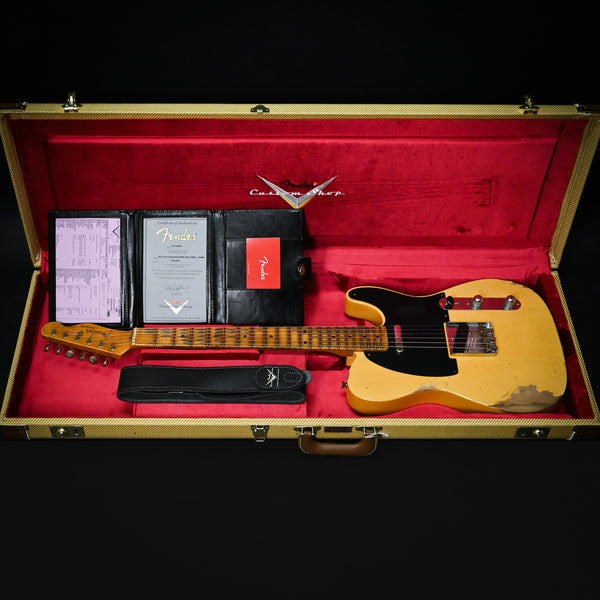 Fender Custom Shop Limited Edition '54 Blackguard Telecaster Heavy Relic- Faded Aged Nocaster Blonde 2025 (R142863)