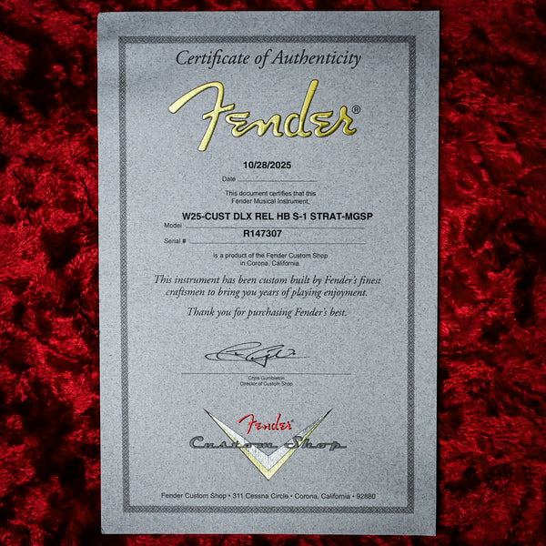 Fender Custom Shop Deluxe Stratocaster w/ Seymour Duncan SH4B Humbucker, Relic/ Closet Classic Hardware- Magenta Sparkle 2025 (R147307)