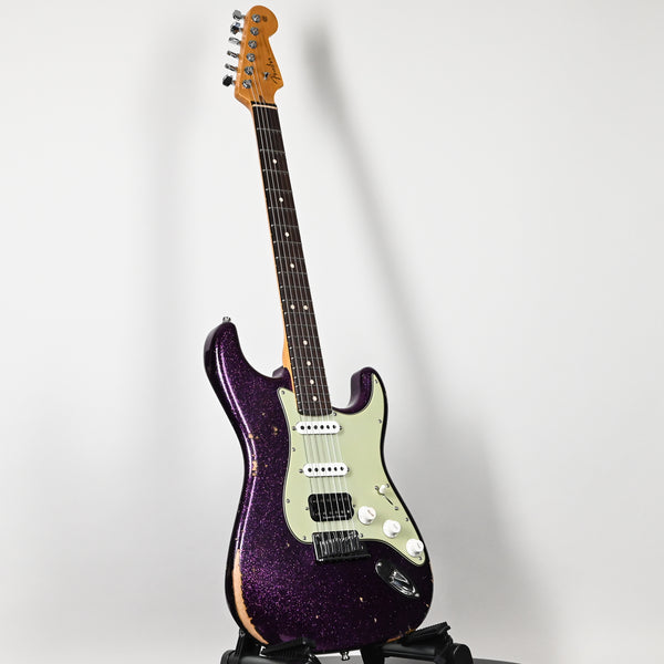 Fender Custom Shop Deluxe Stratocaster w/ Seymour Duncan SH4B Humbucker, Relic/ Closet Classic Hardware- Magenta Sparkle 2025 (R147307)