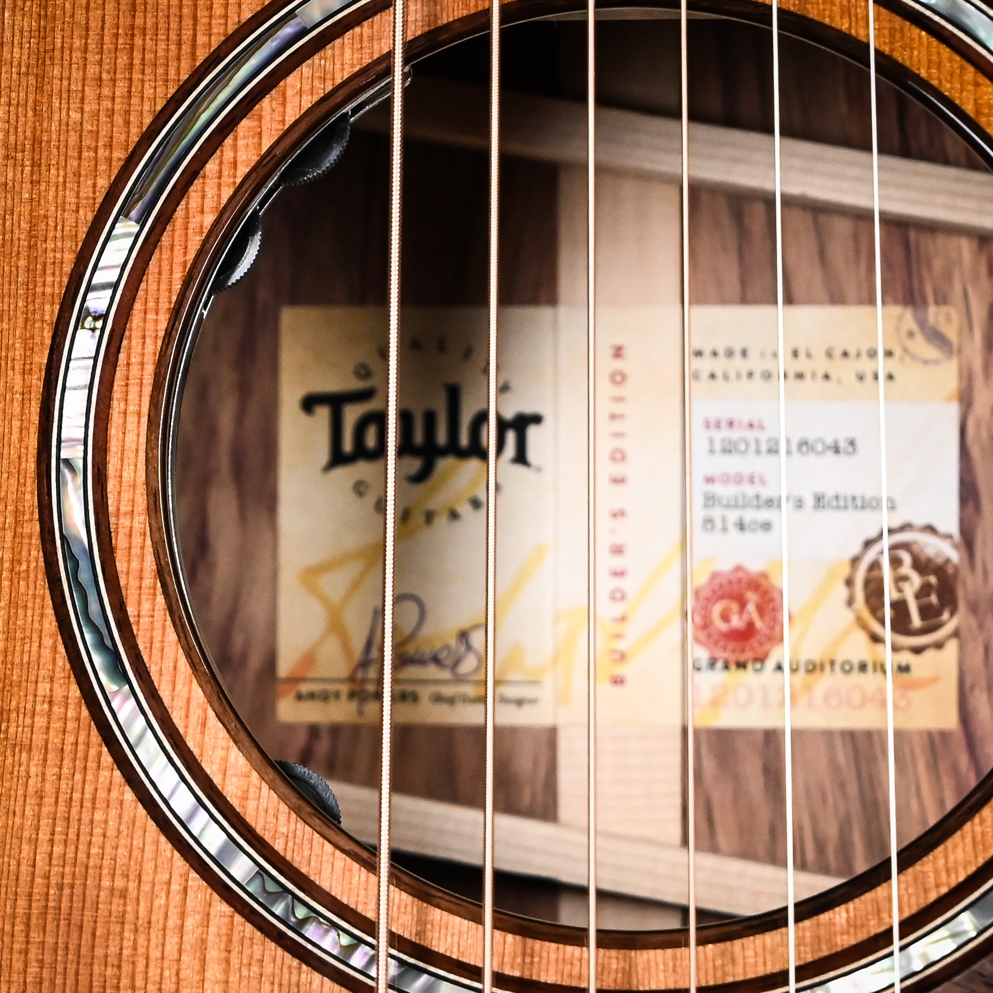 Taylor Next Generation Builder's Edition 814ce w/ Sinker Redwood Top & Honduran Rosewood Back and Sides- Kona Edgeburst Back/Sides, Shaded Edge Burst Top 2026 (1201216043)