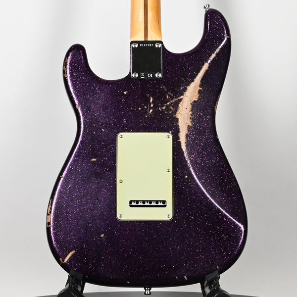 Fender Custom Shop Deluxe Stratocaster w/ Seymour Duncan SH4B Humbucker, Relic/ Closet Classic Hardware- Magenta Sparkle 2025 (R147307)