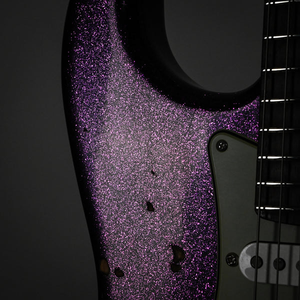 Fender Custom Shop Deluxe Stratocaster w/ Seymour Duncan SH4B Humbucker, Relic/ Closet Classic Hardware- Magenta Sparkle 2025 (R147307)
