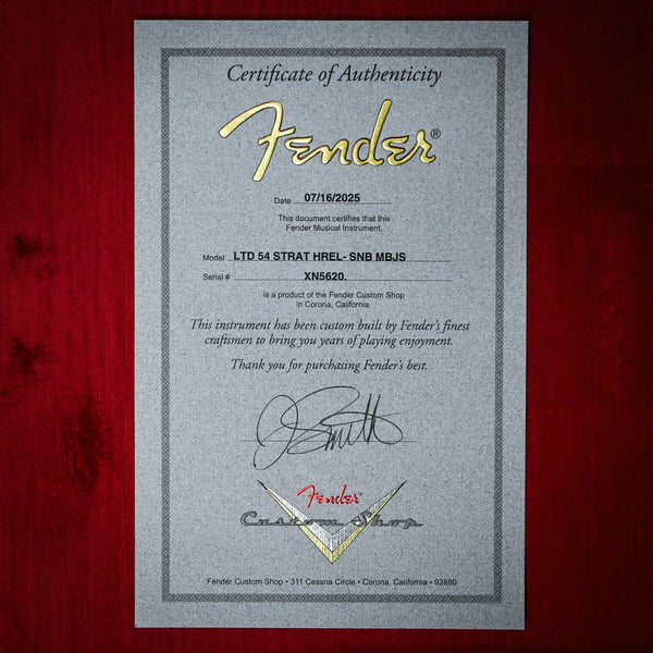 Fender Custom Shop Masterbuilt Jason Smith Limited Edition 70th Anniversary Stratocaster Heavy Relic- Sonic Blue 2025 (XN5620)