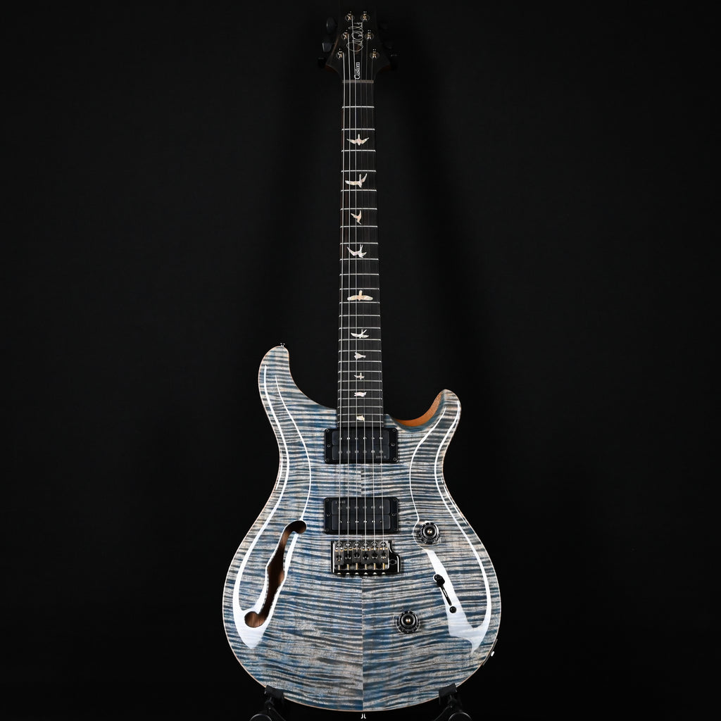 PRS Custom 24 Semi-Hollow w/ Artist Grade Flame Maple Top & Awabi Birds- Faded Indigo 2026 (0424438)