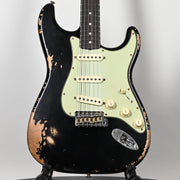 Fender Custom Shop Limited Edition 1962 Stratocaster w/ Handwound 60/63 Pickups, Heavy Relic- Black 2025 (CZ589459)