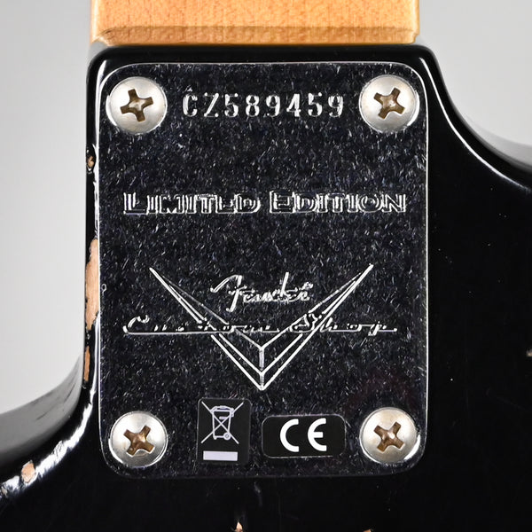 Fender Custom Shop Limited Edition 1962 Stratocaster w/ Handwound 60/63 Pickups, Heavy Relic- Black 2025 (CZ589459)