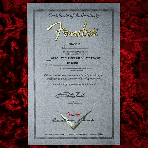 Fender Custom Shop Deluxe Stratocaster w/ Seymour Duncan SH4B Humbucker, Relic/ Closet Classic Hardware- Aged Vintage White 2025 (R146312)