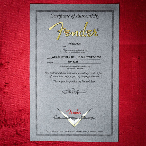 Fender Custom Shop Deluxe Stratocaster w/ Seymour Duncan SH4B Humbucker, Relic/ Closet Classic Hardware- Seafoam Green Sparkle 2025 (R148221)