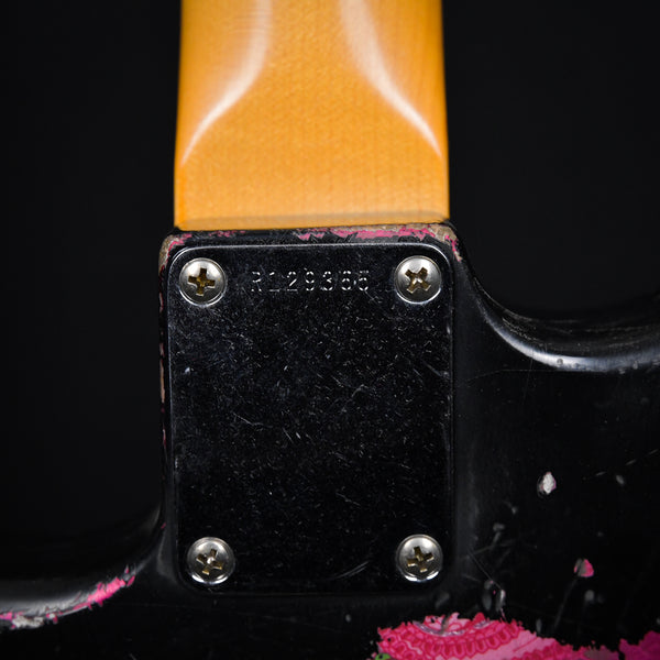 Fender Custom Shop 1960 Stratocaster Heavy Relic Jason Smith Masterbuilt Black over Pink Paisley 2023 (R129365)