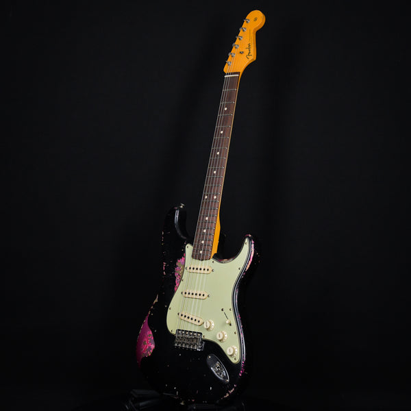 Fender Custom Shop 1960 Stratocaster Heavy Relic Jason Smith Masterbuilt Black over Pink Paisley 2023 (R129365)