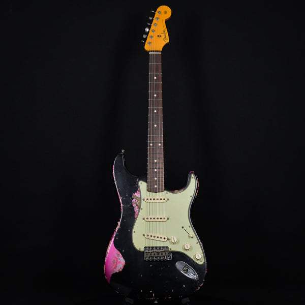 Fender Custom Shop 1960 Stratocaster Heavy Relic Jason Smith Masterbuilt Black over Pink Paisley 2023 (R129365)