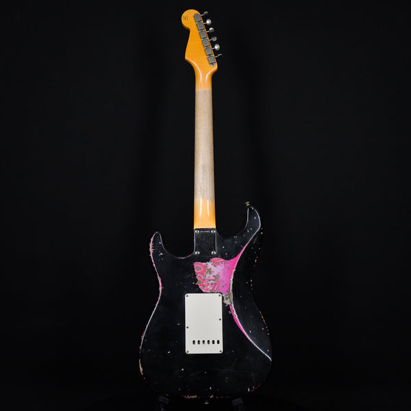 Fender Custom Shop 1960 Stratocaster Heavy Relic Jason Smith Masterbuilt Black over Pink Paisley 2023 (R129365)