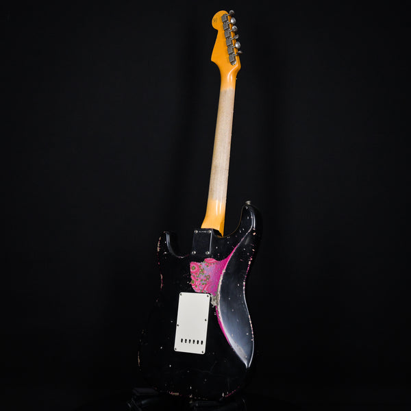 Fender Custom Shop 1960 Stratocaster Heavy Relic Jason Smith Masterbuilt Black over Pink Paisley 2023 (R129365)