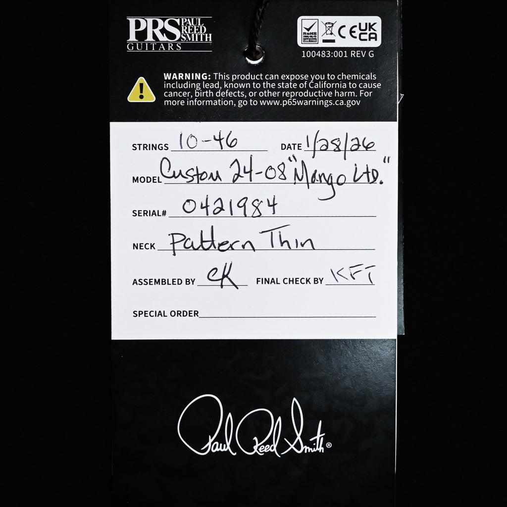 PRS Custom 24-08 Mango Top Limited Edition- Purple Mist 2026 (0421984)