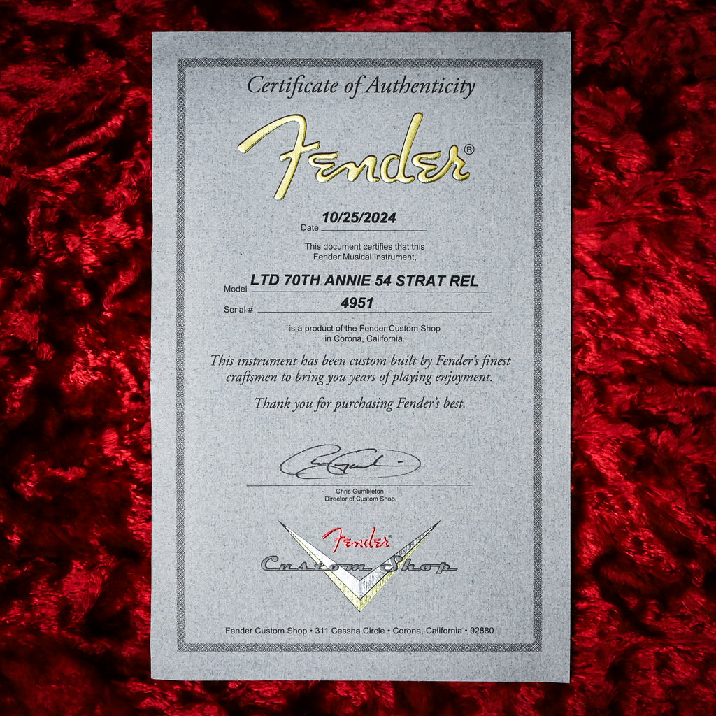 Fender Custom Shop Limited Edition 70th Anniversary '54 Stratocaster Relic- Wide Faded 2 Color Sunburst 2024 (4951) Used – Mint