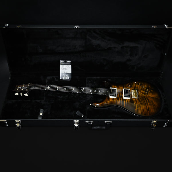 PRS Custom 24 Piezo w/ 10-Top Electric Guitar- Black Gold Wraparound Smokeburst 2024 (0393126)