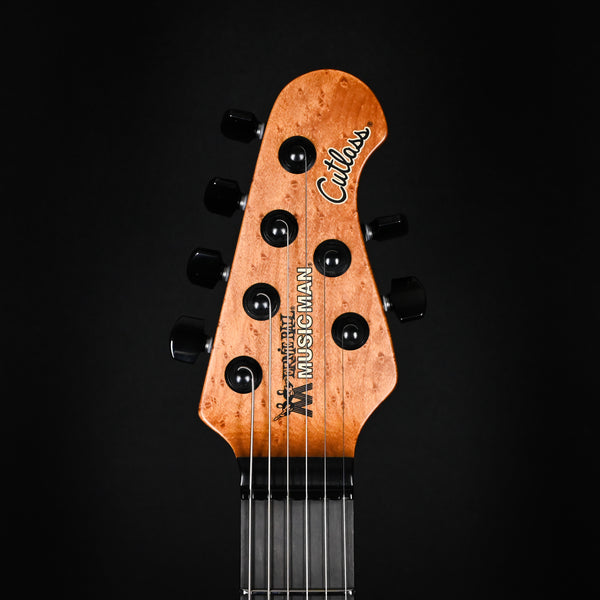 Ernie Ball Music Man Jason Richardson Cutlass HT Guitar, Buckeye Burl Top- Kokiri Forest (S10926)