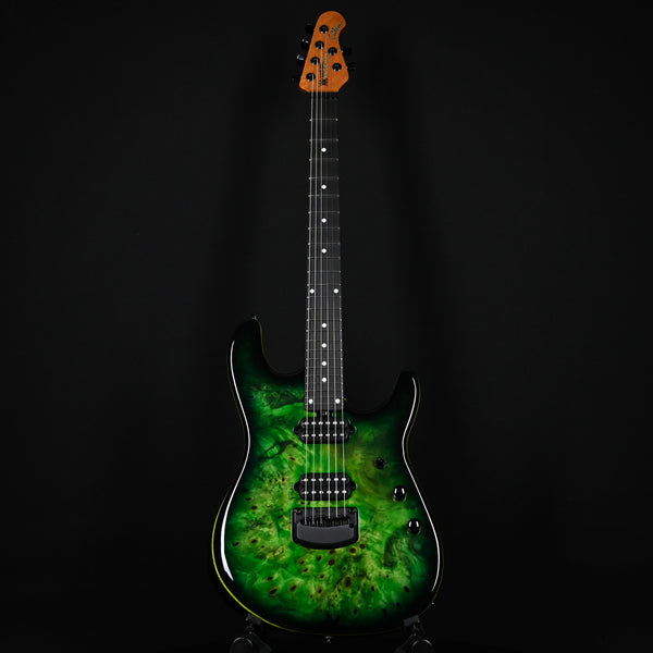 Ernie Ball Music Man Jason Richardson Cutlass HT Guitar, Buckeye Burl Top- Kokiri Forest (S10926)