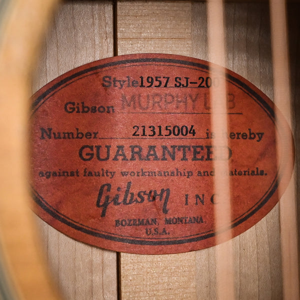 Gibson Custom 1957 SJ-200 Murphy Lab Light Aged- Dark Natural 2025 (21315004)