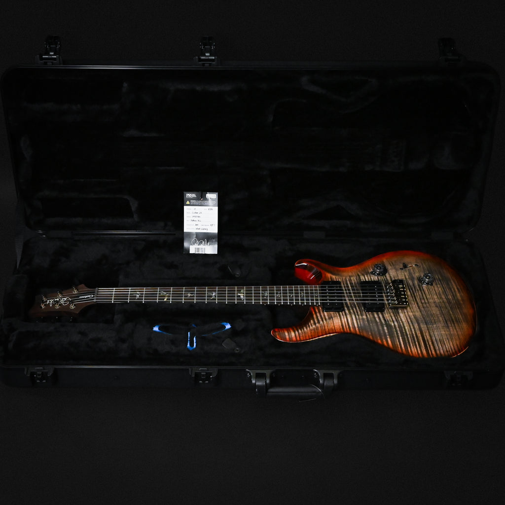 PRS Custom 24 Wood Library w/ 1-Piece Flame 10-Top, Brazilian Rosewood, & DMO Pickups- Charcoal Cherry Burst 2026 (0432984)