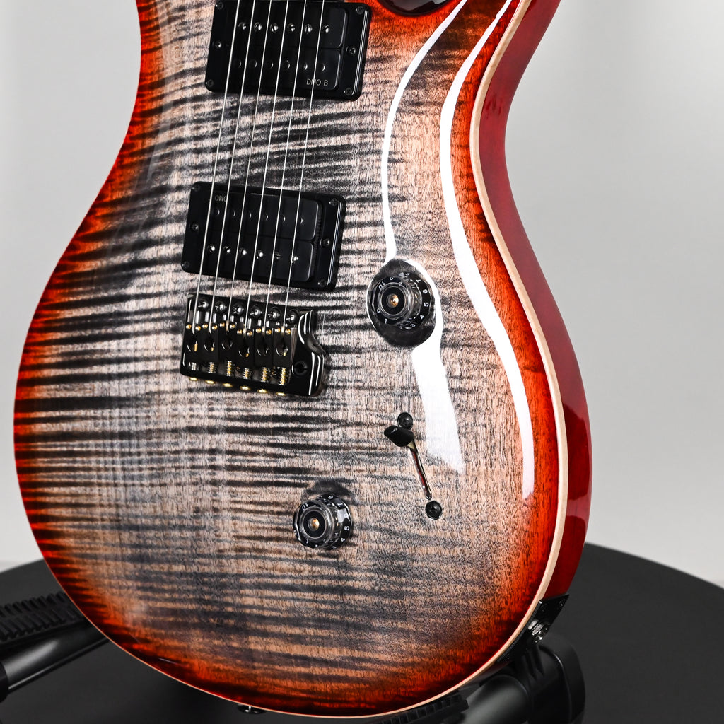 PRS Custom 24 Wood Library w/ 1-Piece Flame 10-Top, Brazilian Rosewood, & DMO Pickups- Charcoal Cherry Burst 2026 (0432984)