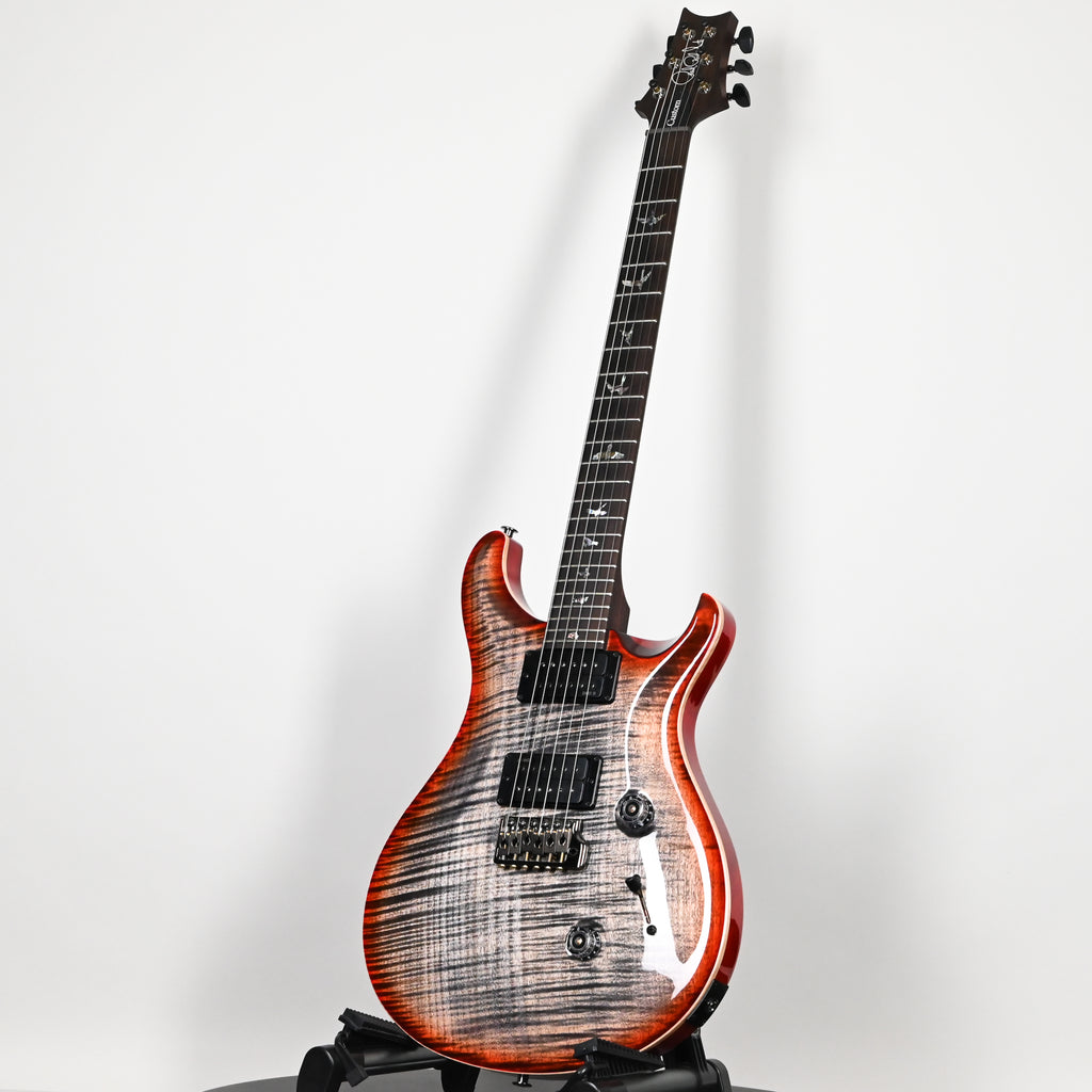 PRS Custom 24 Wood Library w/ 1-Piece Flame 10-Top, Brazilian Rosewood, & DMO Pickups- Charcoal Cherry Burst 2026 (0432984)