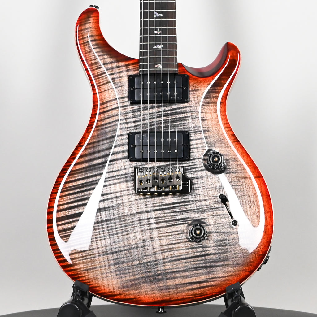 PRS Custom 24 Wood Library w/ 1-Piece Flame 10-Top, Brazilian Rosewood, & DMO Pickups- Charcoal Cherry Burst 2026 (0432984)