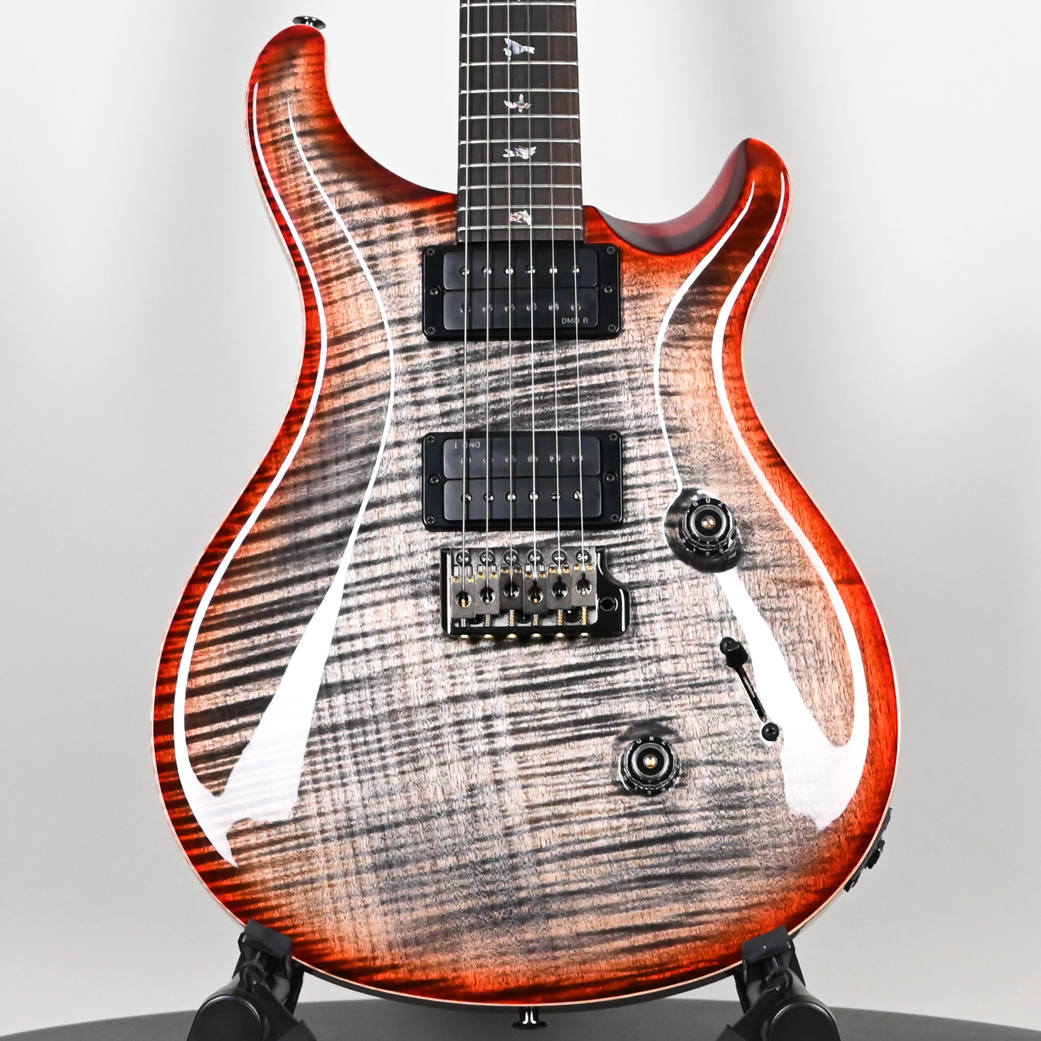 PRS Custom 24 Wood Library w/ 1-Piece Flame 10-Top, Brazilian Rosewood, & DMO Pickups- Charcoal Cherry Burst 2026 (0432984)