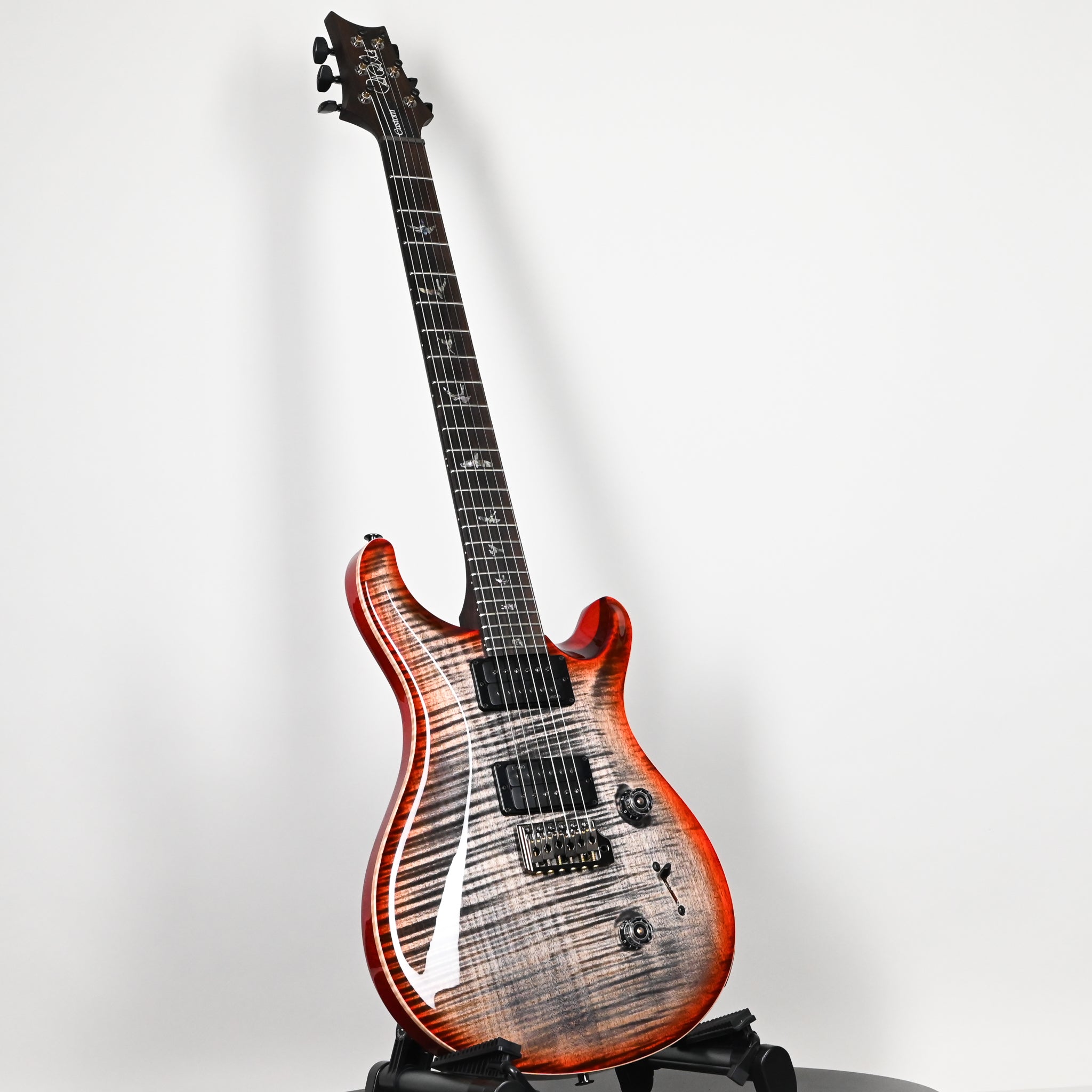 PRS Custom 24 Wood Library w/ 1-Piece Flame 10-Top, Brazilian Rosewood, & DMO Pickups- Charcoal Cherry Burst 2026 (0432984)