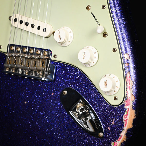 Fender Custom Shop 1962 Stratocaster Heavy Relic Purple Sparkle/ Pink Paisley Josefina Hand Wound Pickups 2024 (R135879)