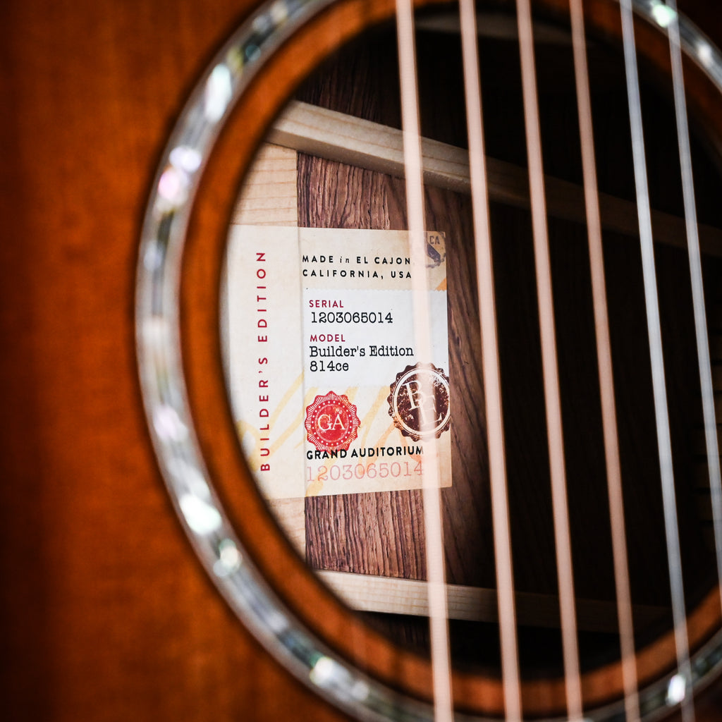 Taylor Builder's Edition 814ce w/ Sinker Redwood Top & Honduran Rosewood Back and Sides Acoustic-Electric Guitar 2025 (1203065014)
