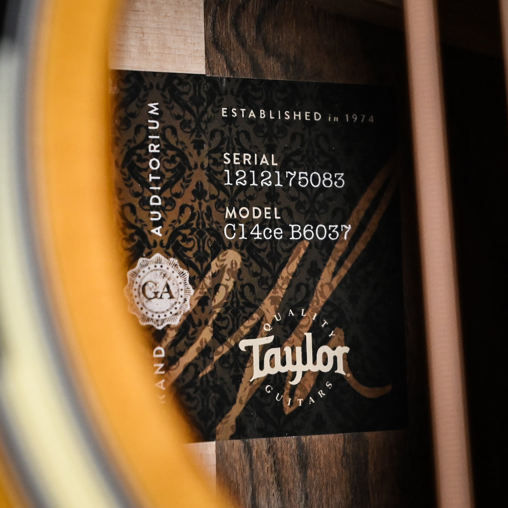 Taylor Custom GA C14ce B6037 w/ Port Orford Cedar Top & Bocote Back and Sides Acoustic-Electric Guitar 2025 (1212175083) NAMM 2026