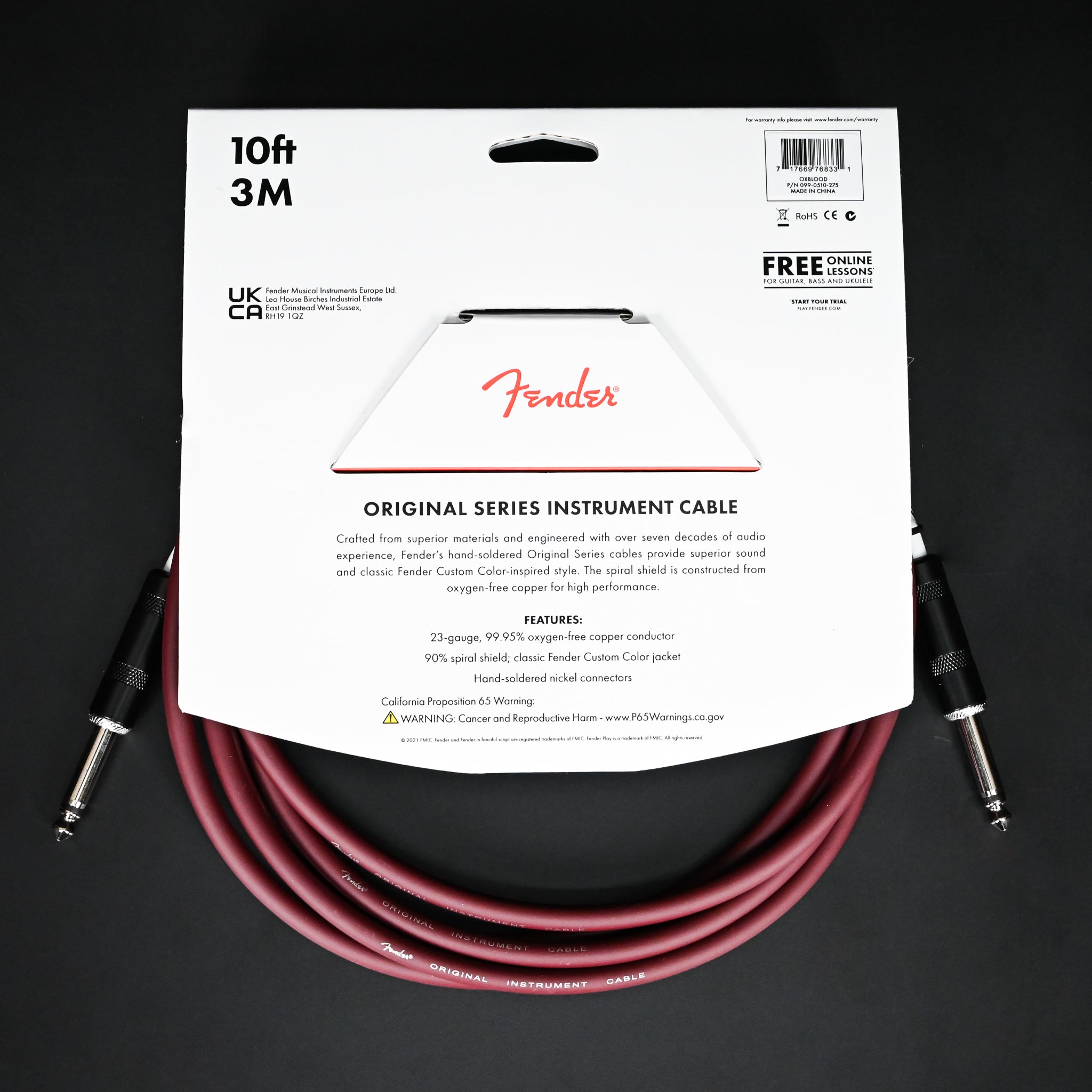 Fender Original Series Instrument Cable 10ft