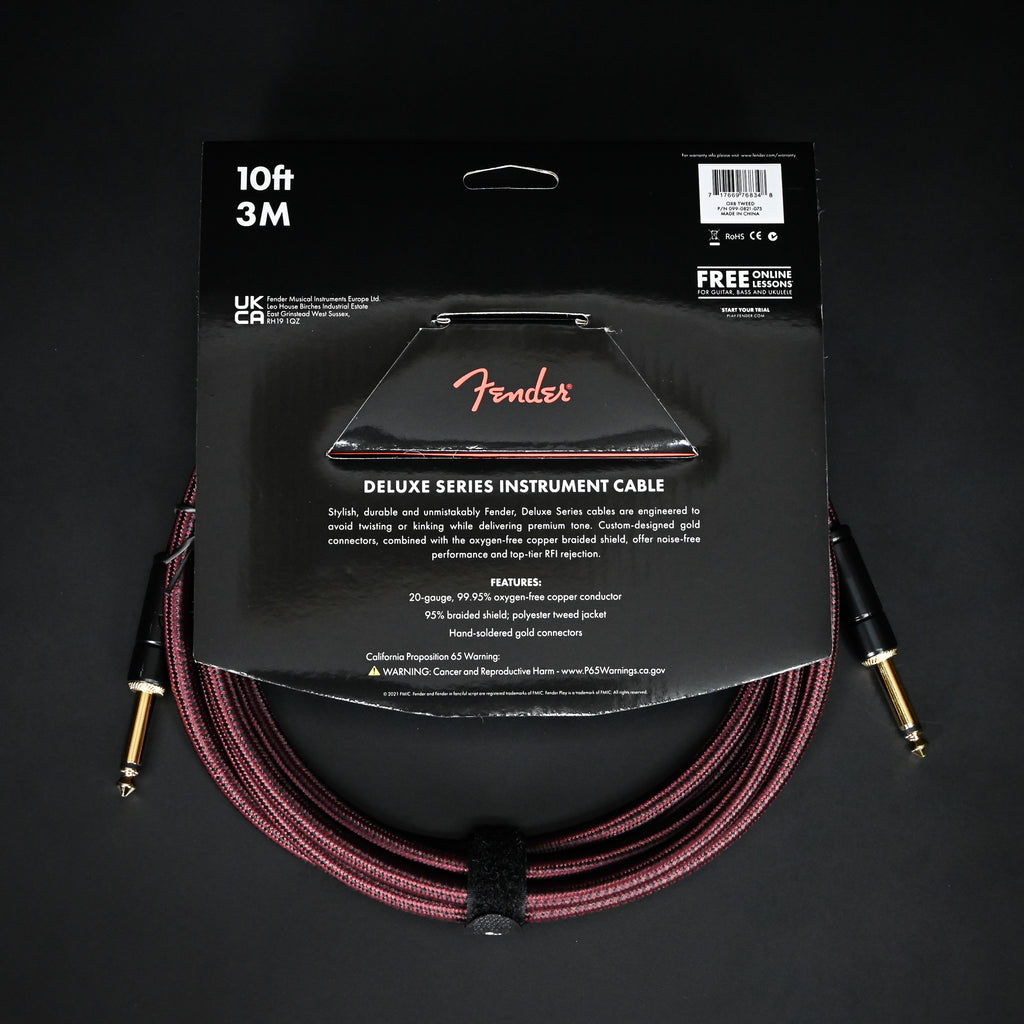 Fender Deluxe Series Tweed Instrument Cable 10ft
