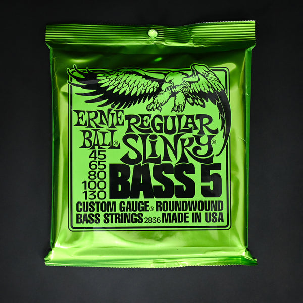 Ernie Ball 2836 Regular Slinky Nickel Wound 5-String Electric Bass Strings 45-130 Gauge