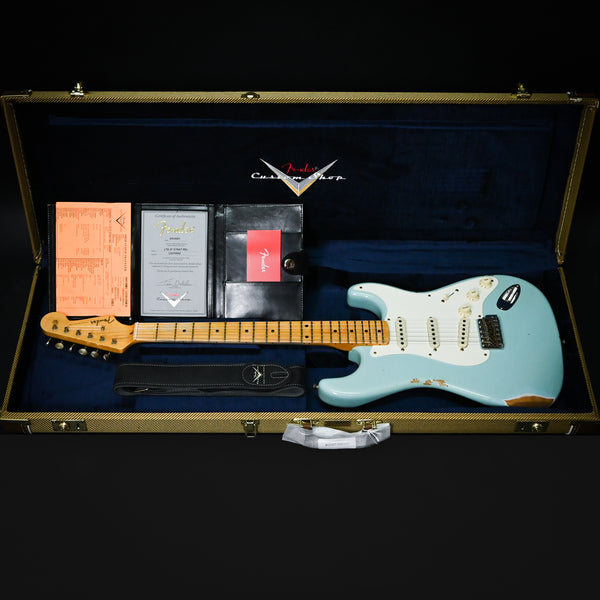 Fender Custom Shop Limited Edition '57 Stratocaster Relic- Faded Aged Daphne Blue 2023 (CZ570842)
