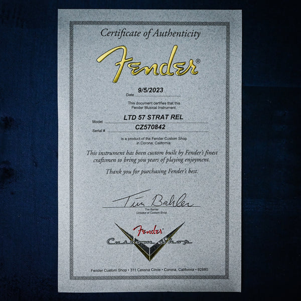 Fender Custom Shop Limited Edition '57 Stratocaster Relic- Faded Aged Daphne Blue 2023 (CZ570842)