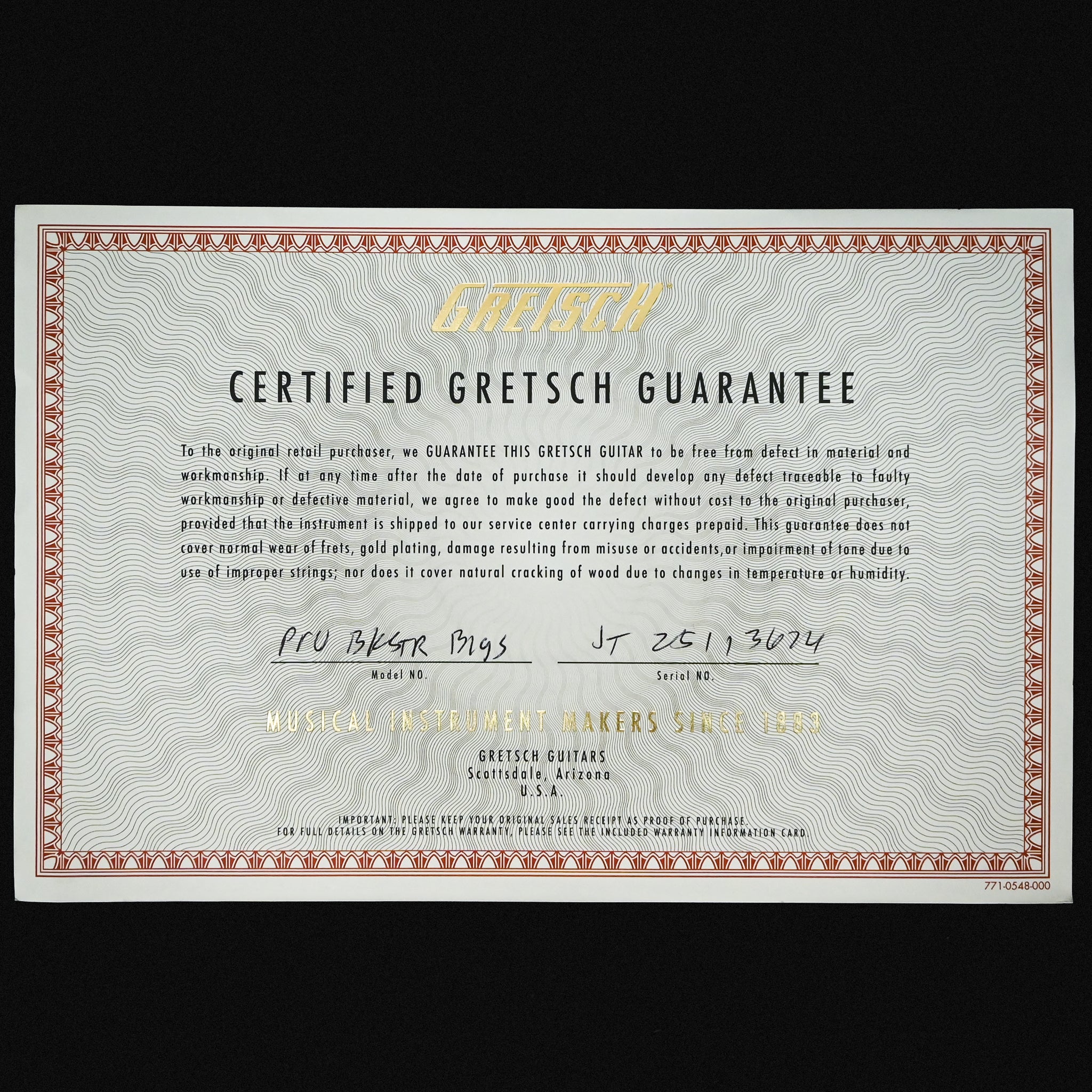 Gretsch Broadkaster LX Figured Center Block w/ String-Thru Bigsby and Gold Hardware- Havana Burst 2026 (JT25113674)