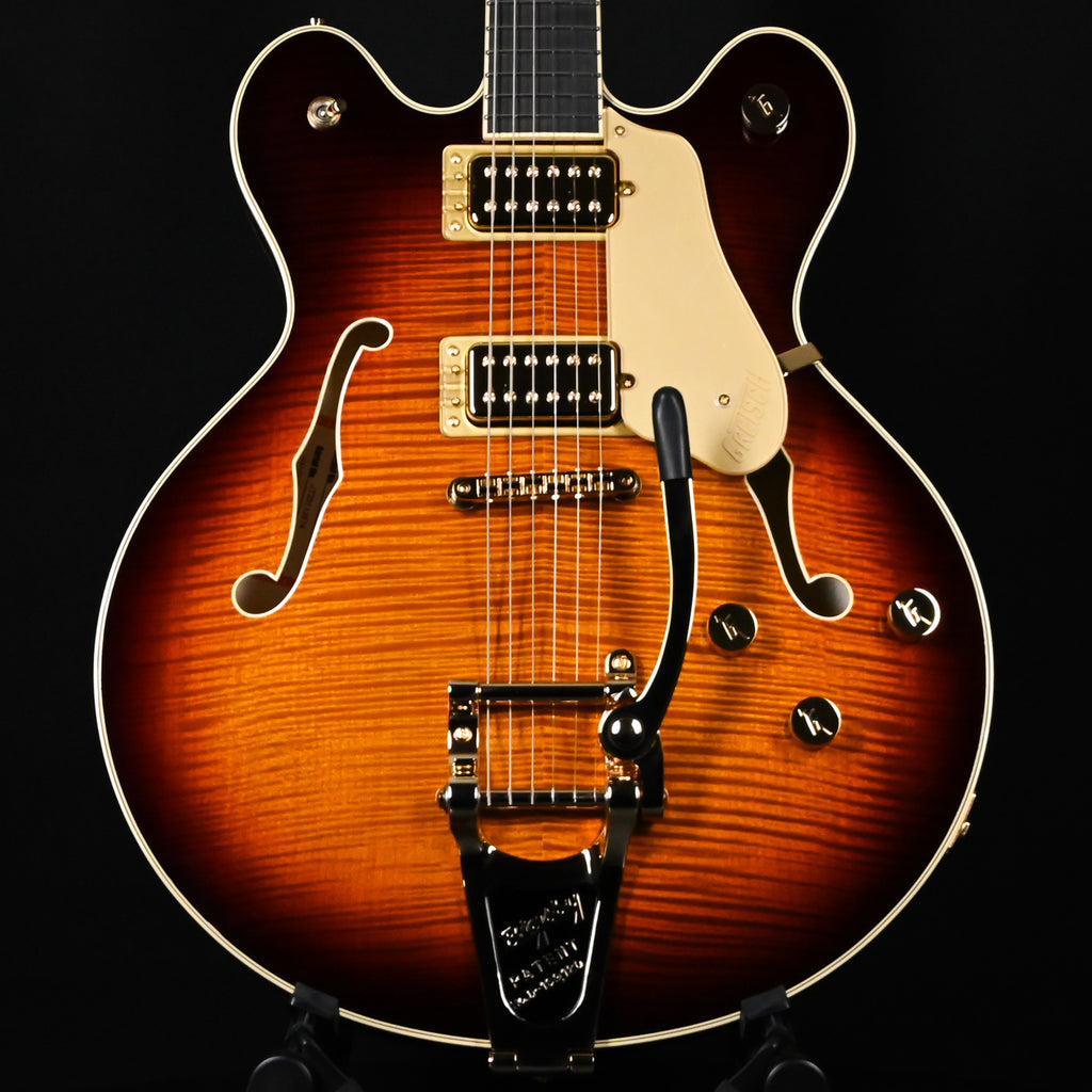 Gretsch Broadkaster LX Figured Center Block w/ String-Thru Bigsby and Gold Hardware- Havana Burst 2026 (JT25113674)