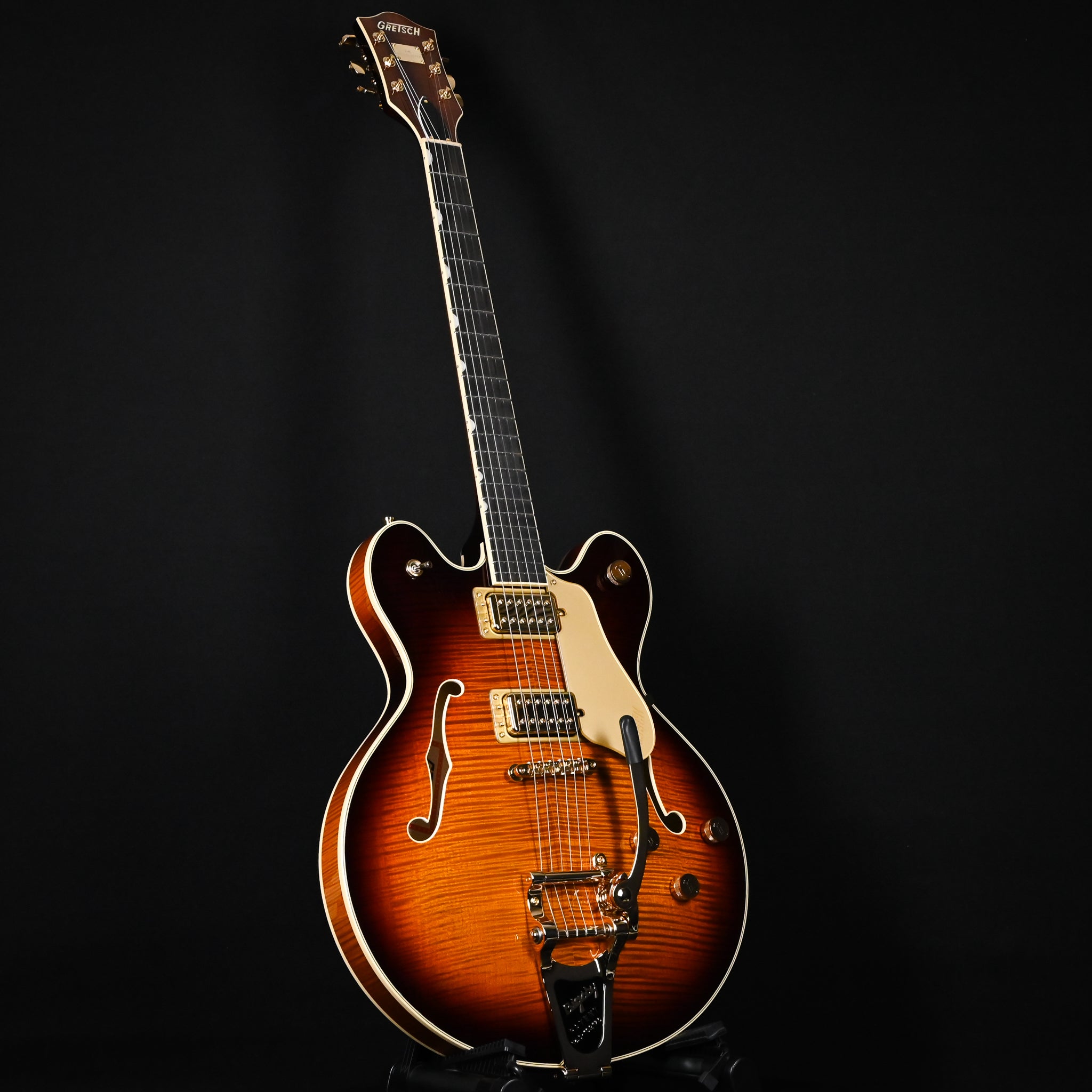 Gretsch Broadkaster LX Figured Center Block w/ String-Thru Bigsby and Gold Hardware- Havana Burst 2026 (JT25113674)