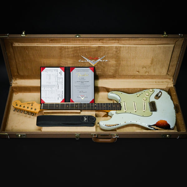 Fender Custom Shop Masterbuilt Todd Krause 1962 Stratocaster w/ Brazilian Rosewood, Heavy Relic- Sonic Blue/ 3 Color Sunburst 2025 (CZ586232)