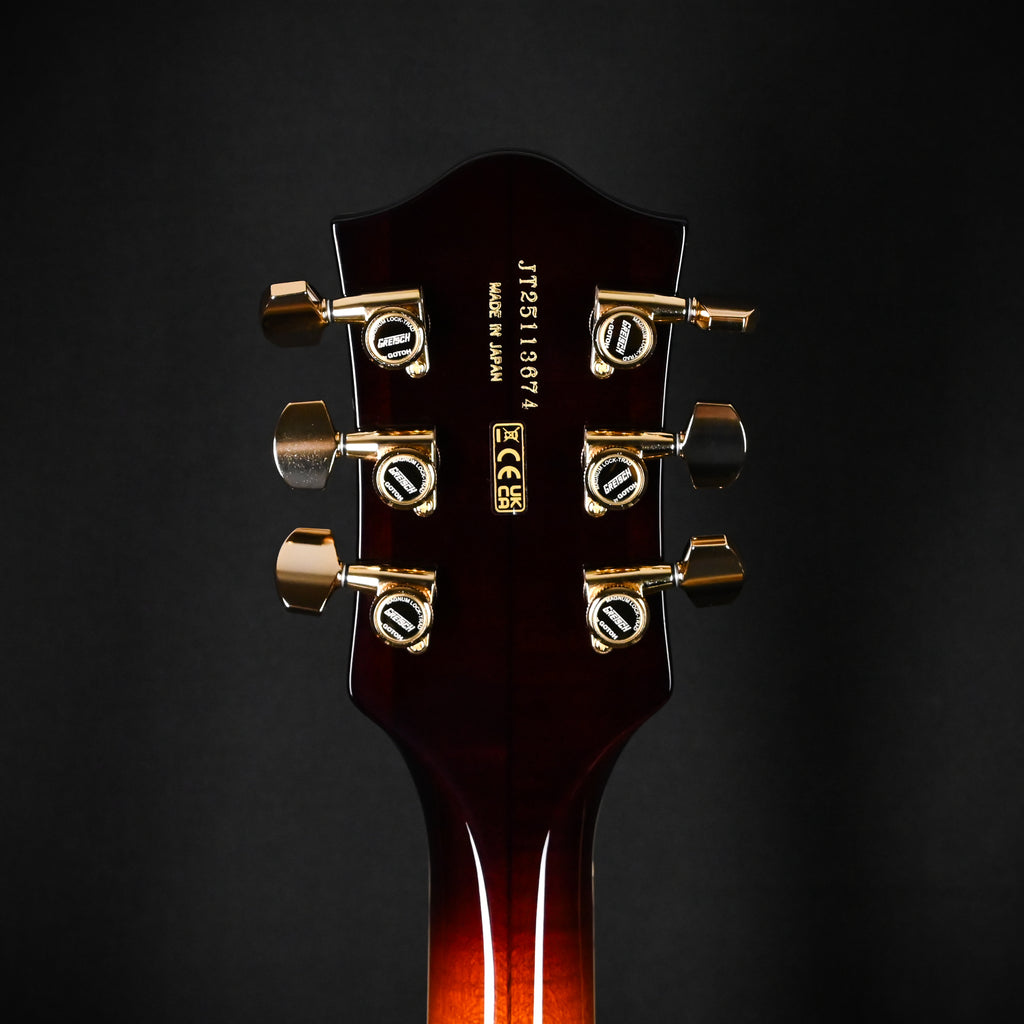 Gretsch Broadkaster LX Figured Center Block w/ String-Thru Bigsby and Gold Hardware- Havana Burst 2026 (JT25113674)