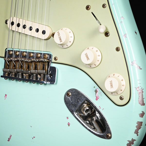 Fender Custom Shop 1962 Stratocaster Heavy Relic Surf Green/ Pink Paisley Josefina Hand Wound Pickups (R136014)