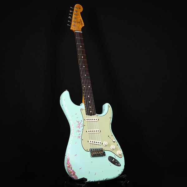 Fender Custom Shop 1962 Stratocaster Heavy Relic Surf Green/ Pink Paisley Josefina Hand Wound Pickups (R136014)