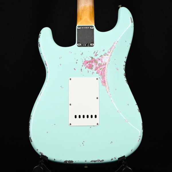 Fender Custom Shop 1962 Stratocaster Heavy Relic Surf Green/ Pink Paisley Josefina Hand Wound Pickups (R136014)